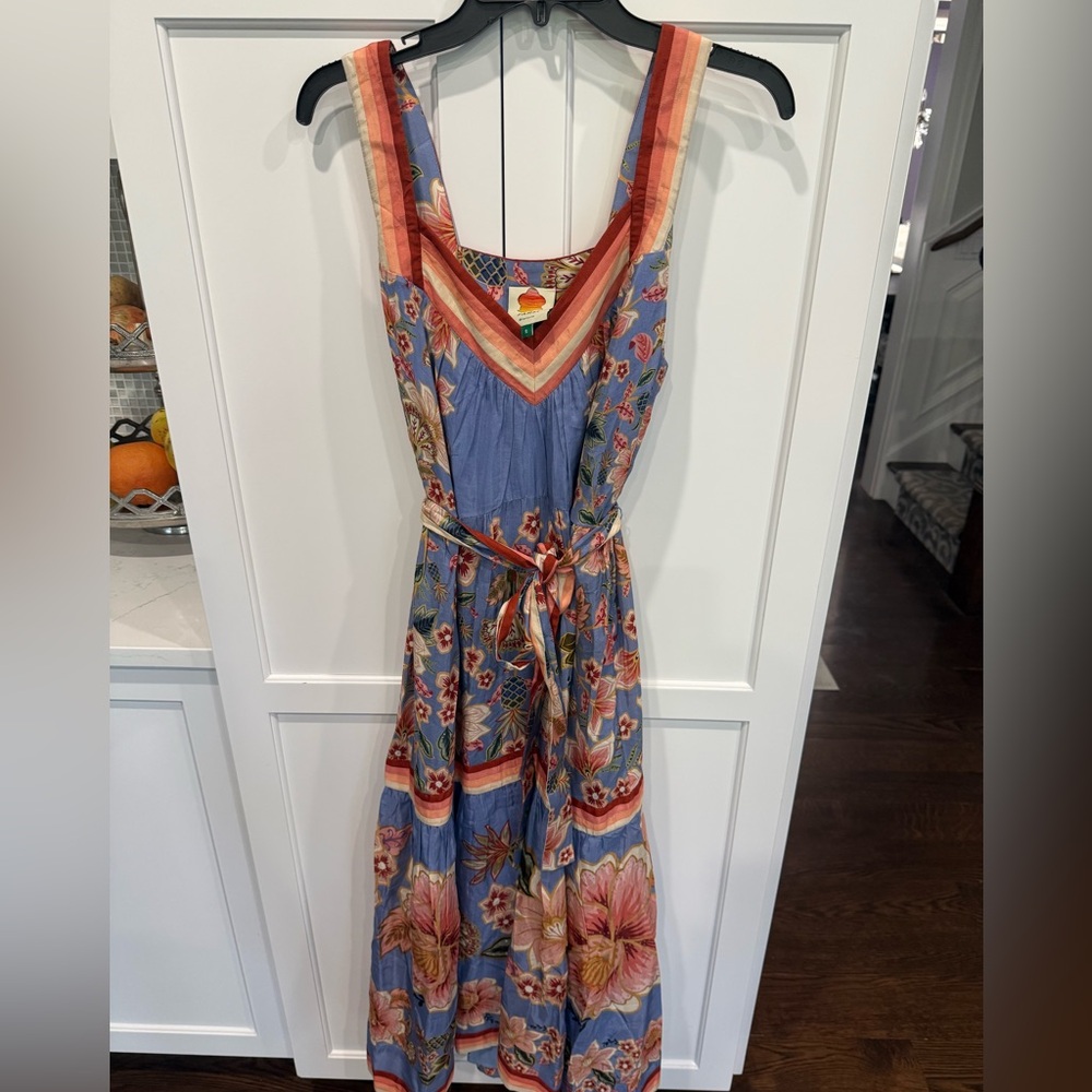 Farm Rio NEW super bloom tapestry cotton blend dress - Picture 8 of 11